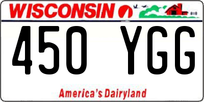 WI license plate 450YGG
