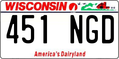 WI license plate 451NGD