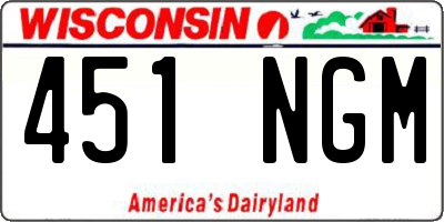 WI license plate 451NGM