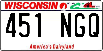 WI license plate 451NGQ