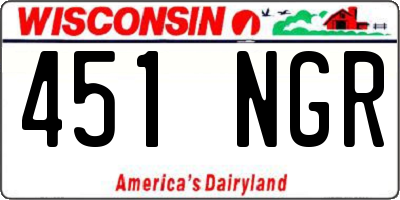 WI license plate 451NGR