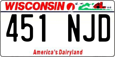 WI license plate 451NJD