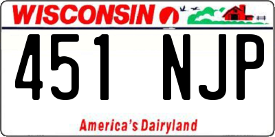 WI license plate 451NJP