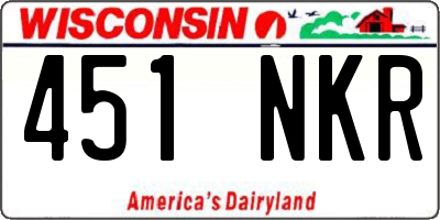 WI license plate 451NKR
