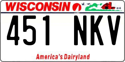 WI license plate 451NKV