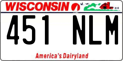 WI license plate 451NLM
