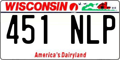 WI license plate 451NLP