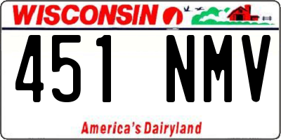 WI license plate 451NMV