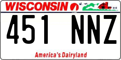 WI license plate 451NNZ