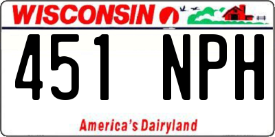 WI license plate 451NPH