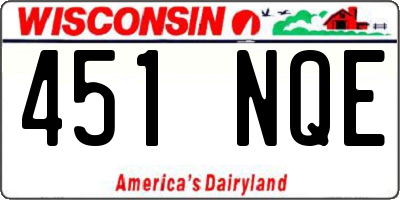 WI license plate 451NQE