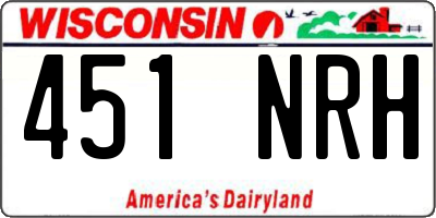 WI license plate 451NRH