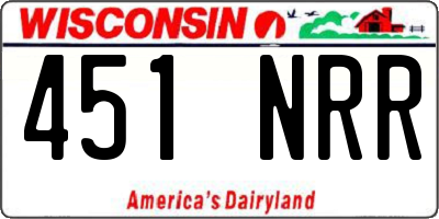 WI license plate 451NRR