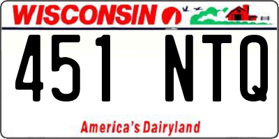 WI license plate 451NTQ