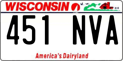 WI license plate 451NVA