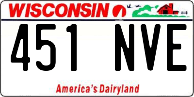WI license plate 451NVE