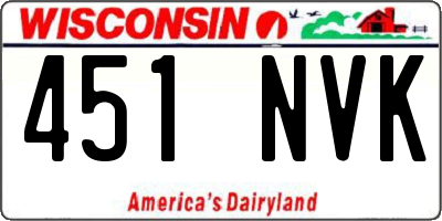 WI license plate 451NVK