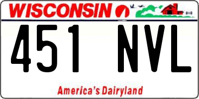 WI license plate 451NVL