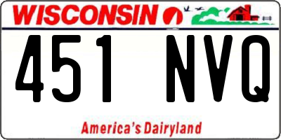 WI license plate 451NVQ
