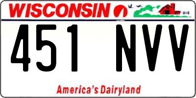 WI license plate 451NVV