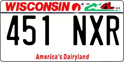 WI license plate 451NXR