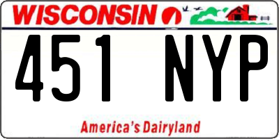 WI license plate 451NYP
