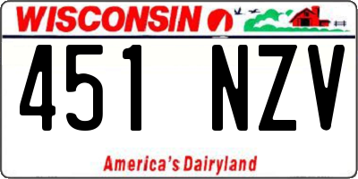 WI license plate 451NZV
