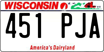 WI license plate 451PJA