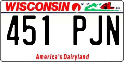 WI license plate 451PJN