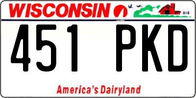 WI license plate 451PKD