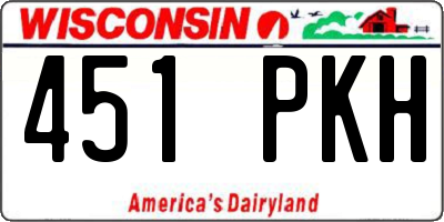 WI license plate 451PKH