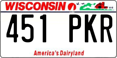 WI license plate 451PKR