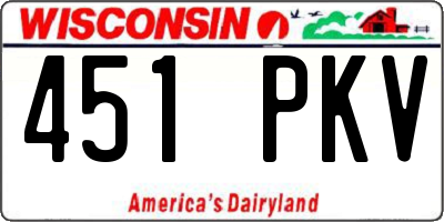 WI license plate 451PKV