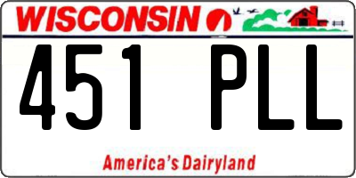 WI license plate 451PLL