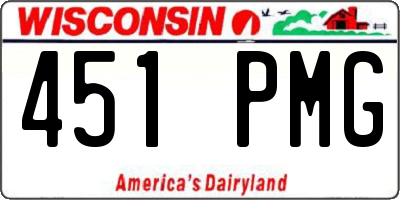 WI license plate 451PMG