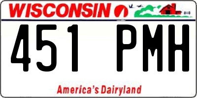 WI license plate 451PMH