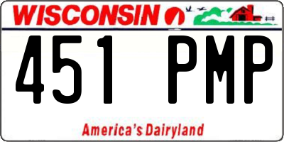 WI license plate 451PMP