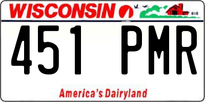 WI license plate 451PMR