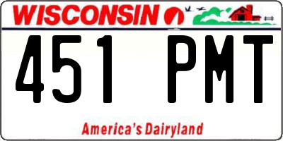 WI license plate 451PMT
