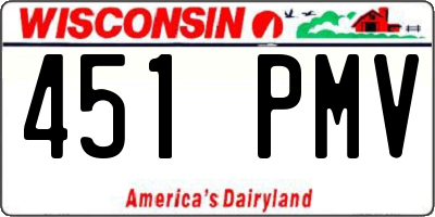 WI license plate 451PMV