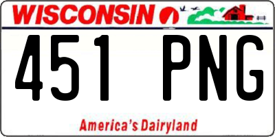 WI license plate 451PNG