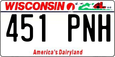 WI license plate 451PNH