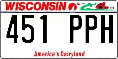 WI license plate 451PPH