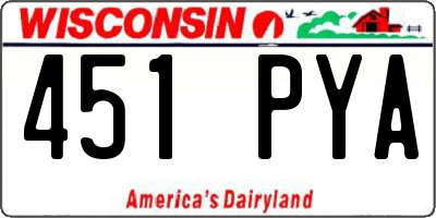 WI license plate 451PYA