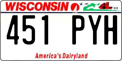 WI license plate 451PYH