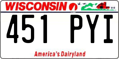 WI license plate 451PYI