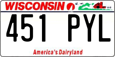 WI license plate 451PYL