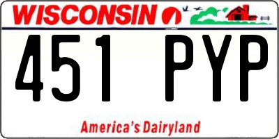 WI license plate 451PYP