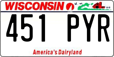 WI license plate 451PYR