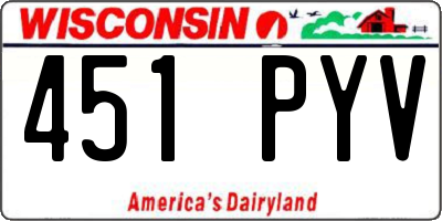 WI license plate 451PYV